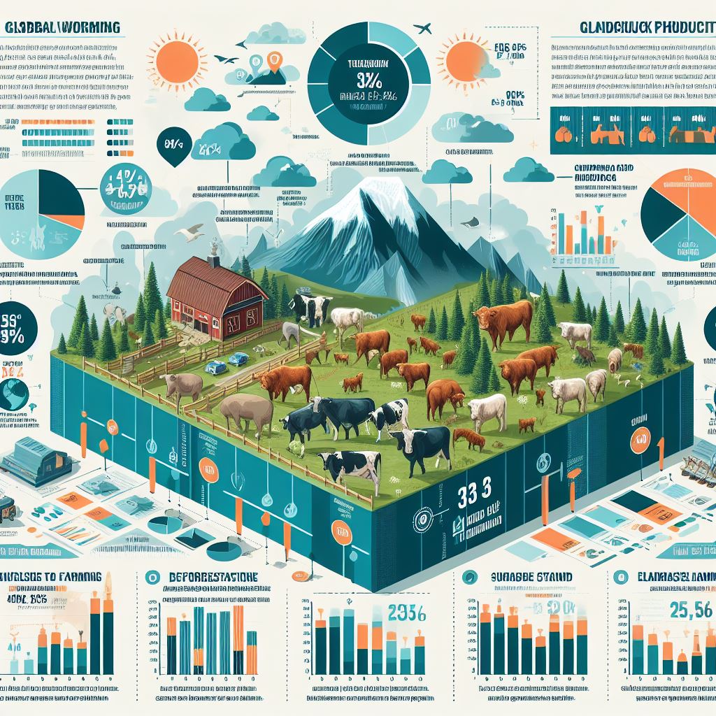 Image of farm animals and some graphs/charts